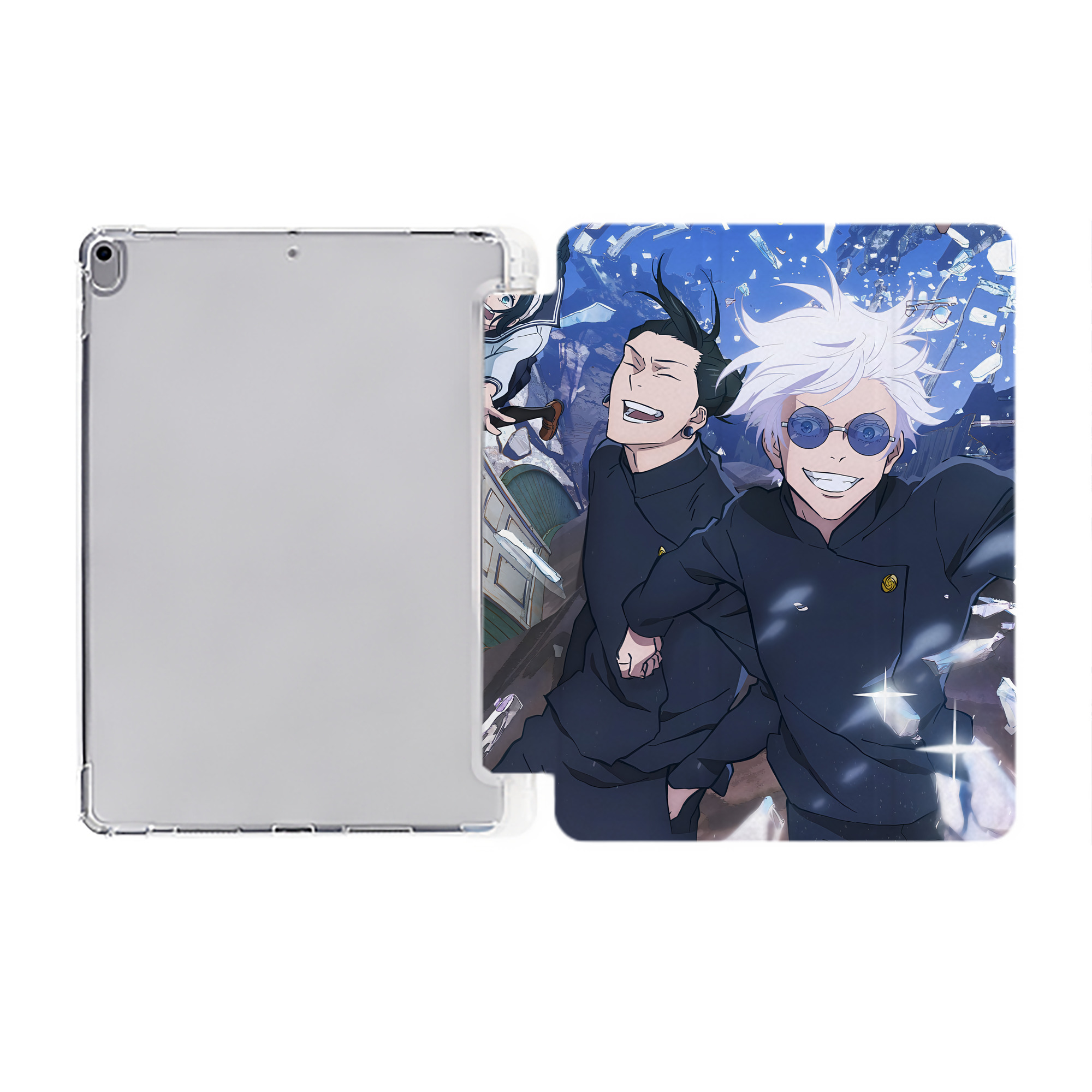 （画像用） SPY×FAMILY间谍家家酒 IPad ケース ペン収納付き 三つ折りスタンド PUレザー×シリコン 対応機種9.5/10.5/10.9インチ